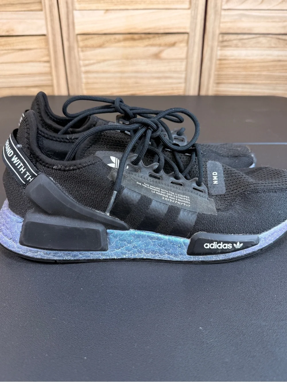Adidas NMD_V3 Core Black Iridescent Speckled Boost Sneakers GX5164 Size 9.5